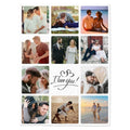 Personalized Birthday Memory Blanket - Custom Flannel Throw with Pictures