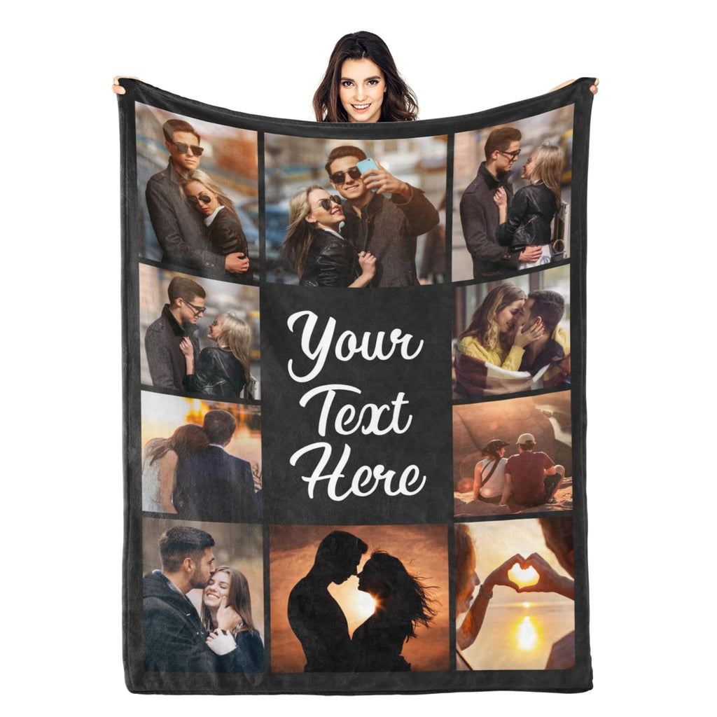 Custom Photo Gift Throw - Personalized Blanket for Parents and Grandparents