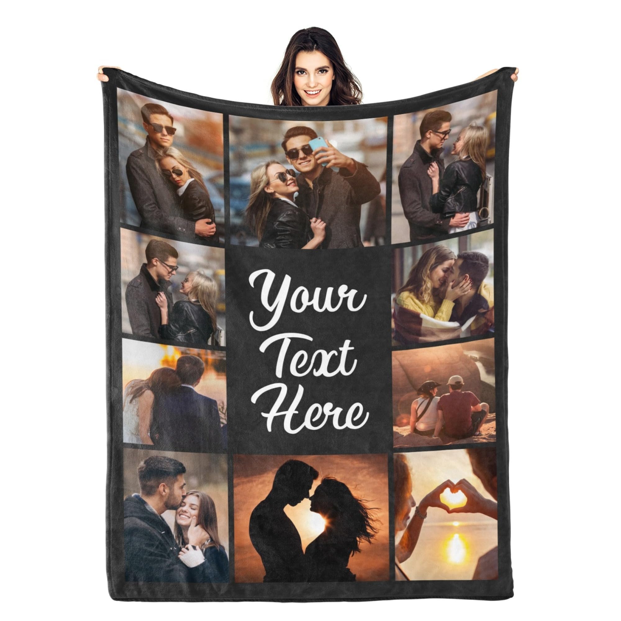 Custom Photo Gift Throw - Personalized Blanket for Parents and Grandparents
