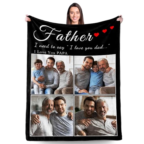 Personalized Dad Blanket - Meaningful Family Memory Throw for Everyday Use