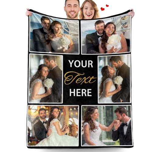 Personalized Family Memory Blanket - Custom Pictures and Text Design