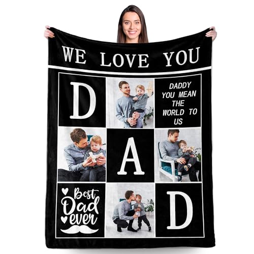 Custom Family Photo Blanket - Personalized Throw for Home Decor and Special Gifts