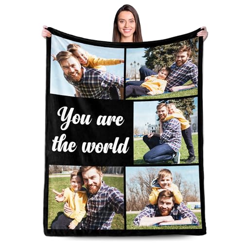 Custom Memory Throw Blanket - Personalized Flannel Gift for Family Members