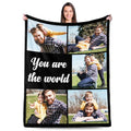 Custom Memory Throw Blanket - Personalized Flannel Gift for Family Members