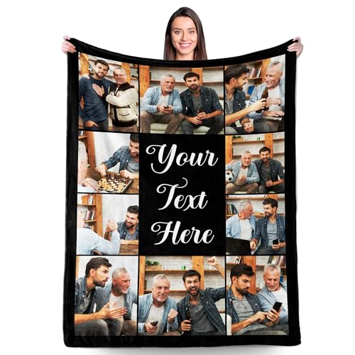 Custom Blanket with Family Photos - Personalized Throw for Special Memories