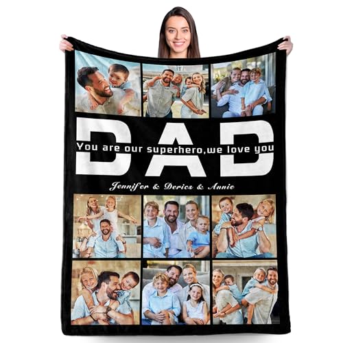 Personalized Family Keepsake Blanket - Custom Pictures and Text for Loved Ones