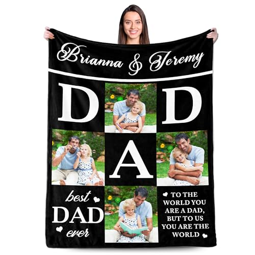 Personalized Family Photo Blanket - Cozy Flannel Throw for Home and Travel