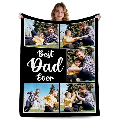 Personalized Flannel Throw Blanket - Custom Family Photos for Cozy Relaxation