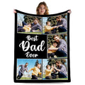 Personalized Flannel Throw Blanket - Custom Family Photos for Cozy Relaxation