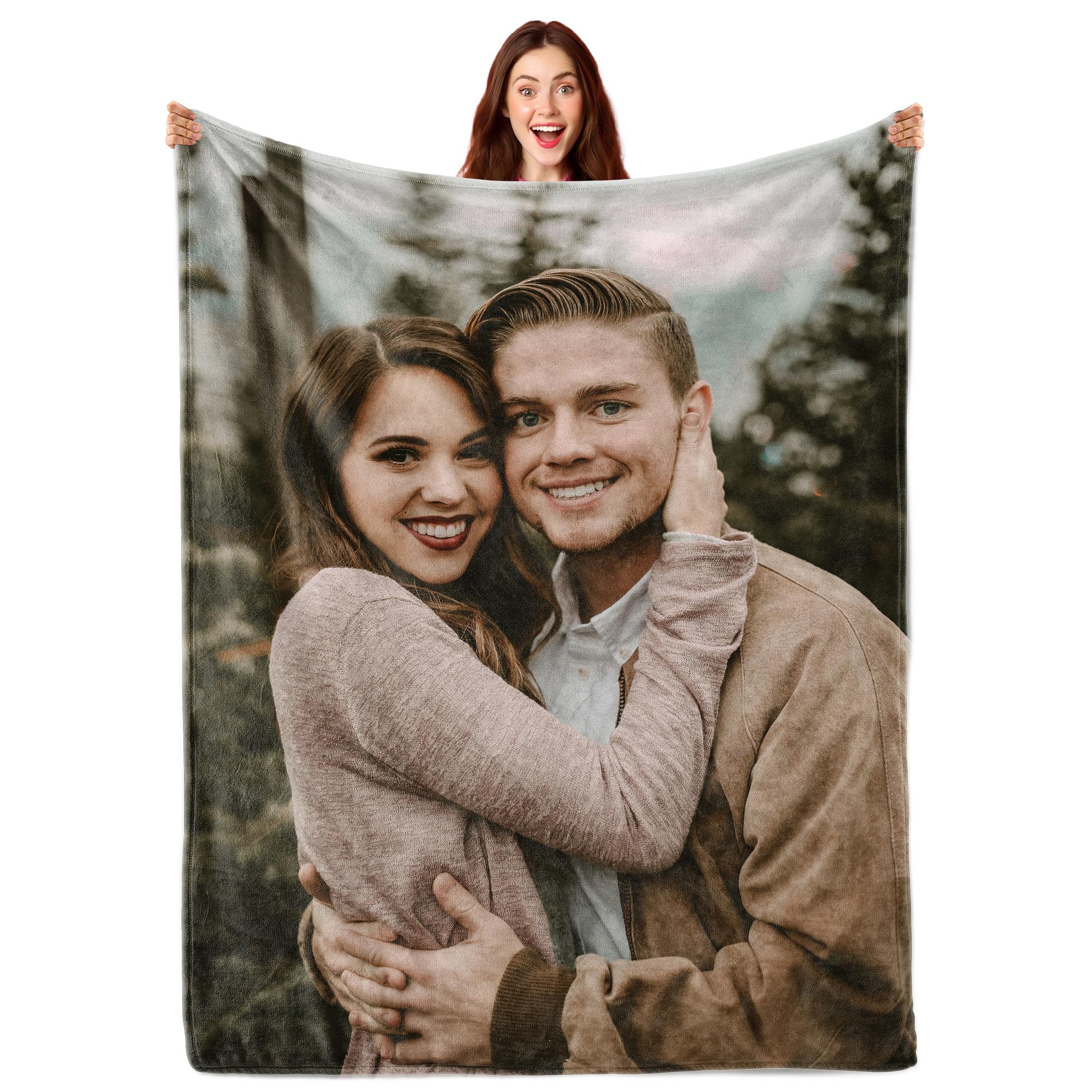Custom Photo Throw Blanket - Personalized Family Keepsake for Everyday Comfort