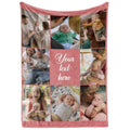 Custom Family Blanket - Personalized Flannel Throw with Photos and Names