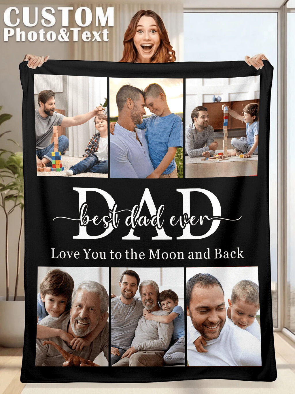Custom Family Picture Blanket - Meaningful Gift for Parents