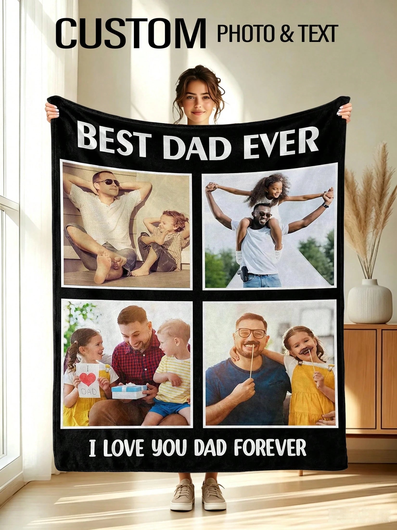 Custom Photo Throw Blanket - Meaningful Gift for Loved Ones