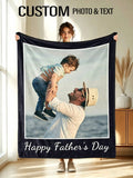 Personalized Dad Blanket - Family Photos Made Cozy