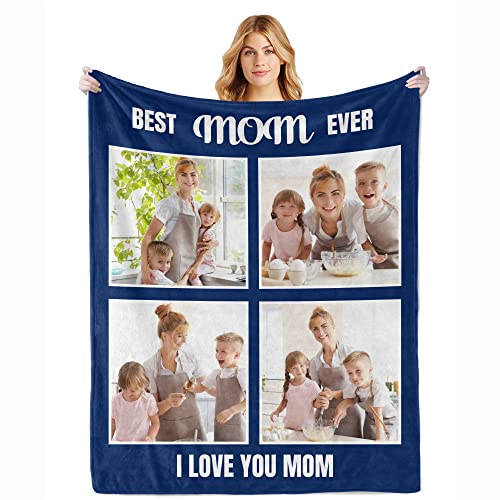 Custom Birthday Gift Blanket - Personalized Family Picture Throw