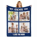 Custom Birthday Gift Blanket - Personalized Family Picture Throw
