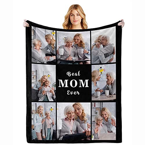 Personalized Holiday Gift Blanket - Custom Flannel Throw with Photos