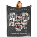 Custom Keepsake Throw Blanket - Personalized Family Photos and Text