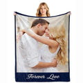Custom Name and Photo Blanket - Personalized Family Throw for Special Gifts