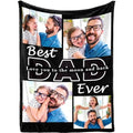 Custom Birthday Blanket - Personalized Photo Throw Gift for Family Members