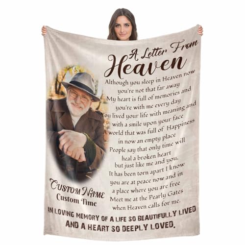 Personalized Grandpa Blanket - Custom Photo Keepsake for Grandparents