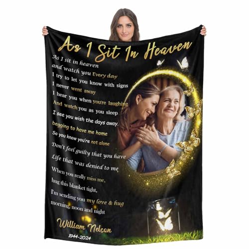 Custom Father's Day Blanket - Personalized Picture Throw for Dad