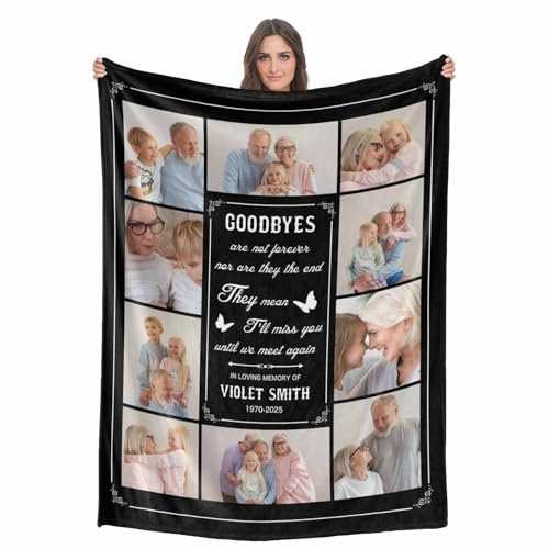 Personalized Pet Keepsake Blanket - Custom Animal Photo Gift