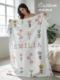 Custom Flannel Name Blanket - Personalized Throw for Bed, Sofa and Home Use