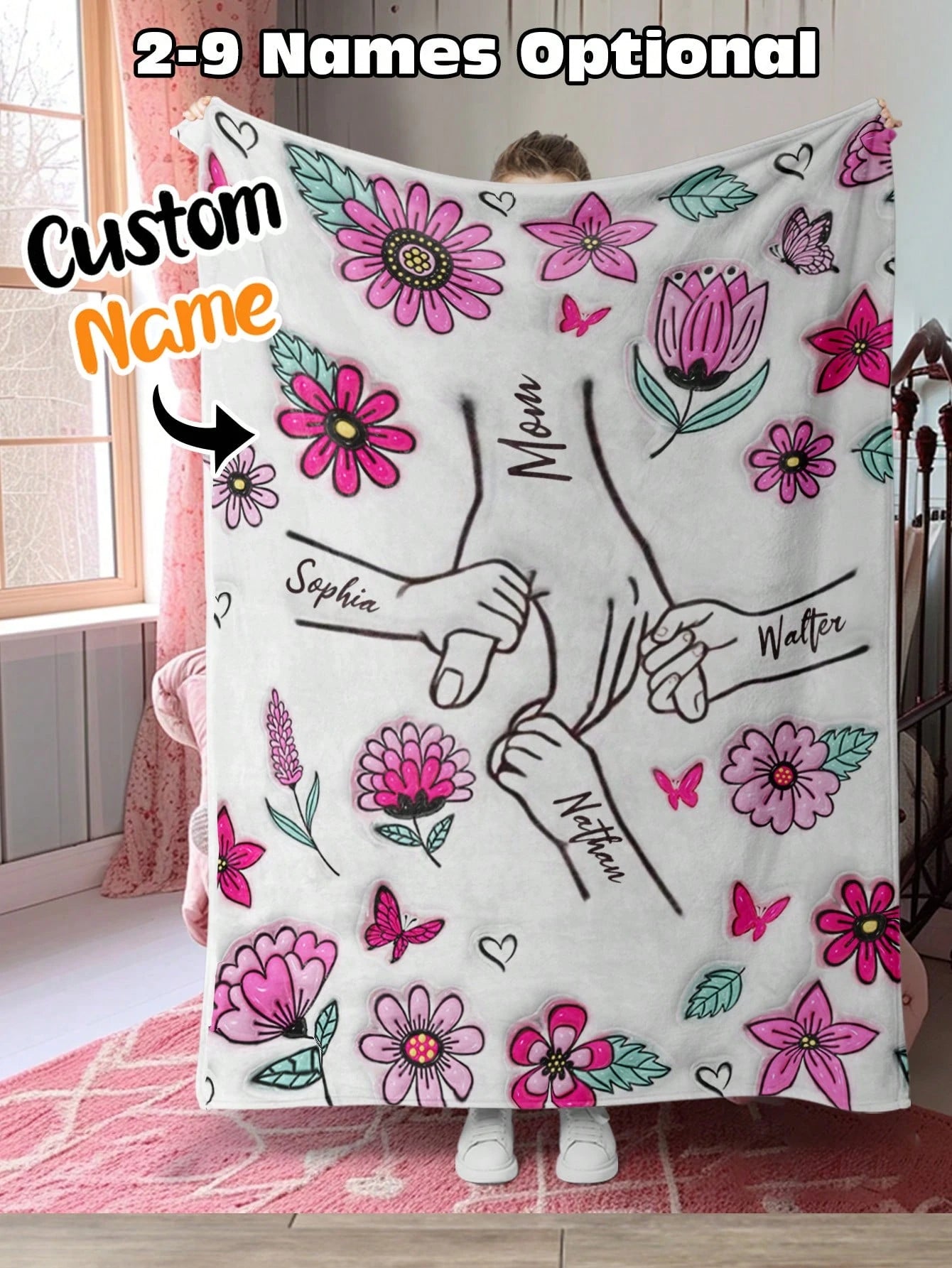 Custom Grandchildren Throw - A Keepsake Grandparents Will Love