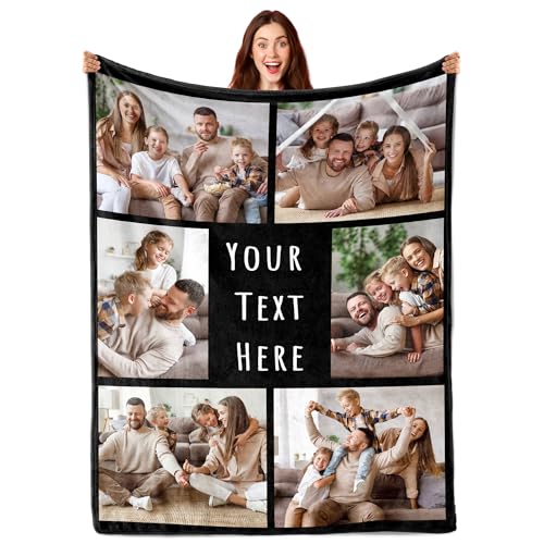 Custom Photo Blanket - Personalized Flannel Throw for Family Memories and Home Comfort