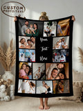 Custom Flannel Photo Blanket - Soft Cozy Throw for Family, Couples and Home Moments