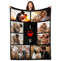 Personalized Living Room Blanket - Custom Family Memories on Soft Flannel