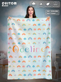 Personalized Flannel Name Blanket - Soft Custom Throw for Cozy Home Comfort