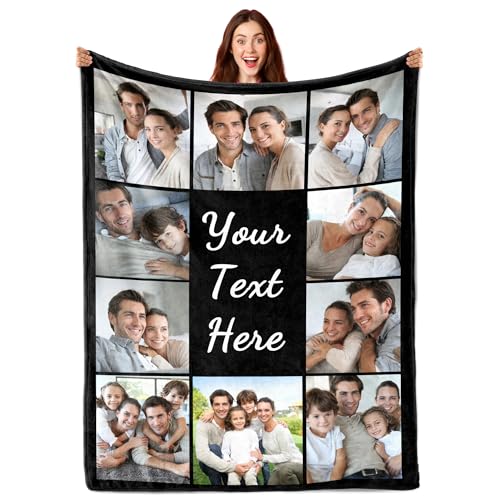 Custom College Memory Blanket - Personalized Photo Throw for Students