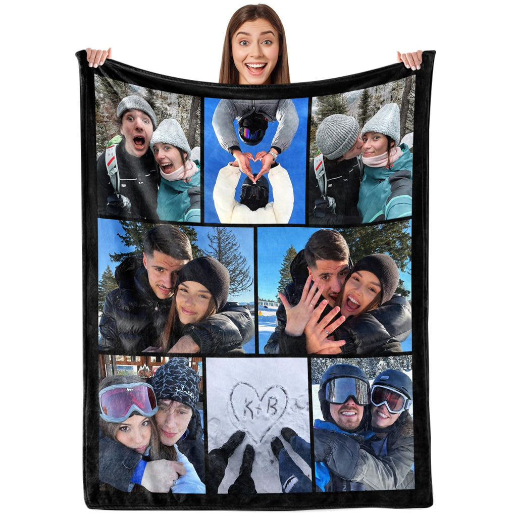Custom Journey Memory Blanket - Personalized Family Travel Photos