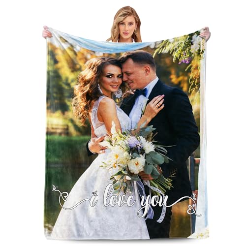 Custom Picture Blanket for Dad - Personalized Family Comfort Gift