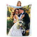 Custom Picture Blanket for Dad - Personalized Family Comfort Gift