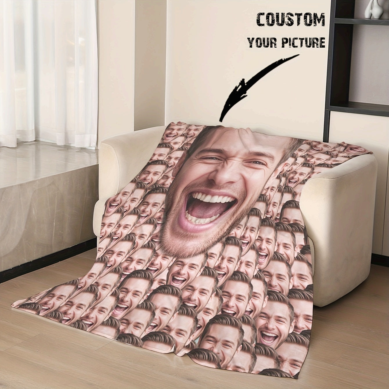 Personalized Home Blanket - Custom Picture Throw for Family Spaces