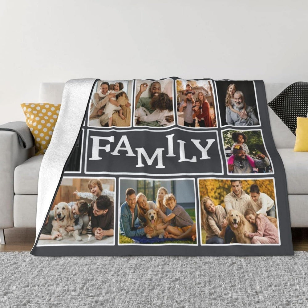 Personalized Cozy Story Blanket - Custom Picture Throw for Home