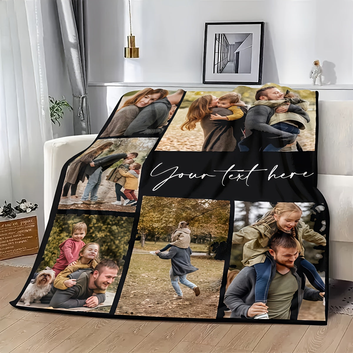 Custom Family Photo Throw - Cozy Keepsake for Loved Ones