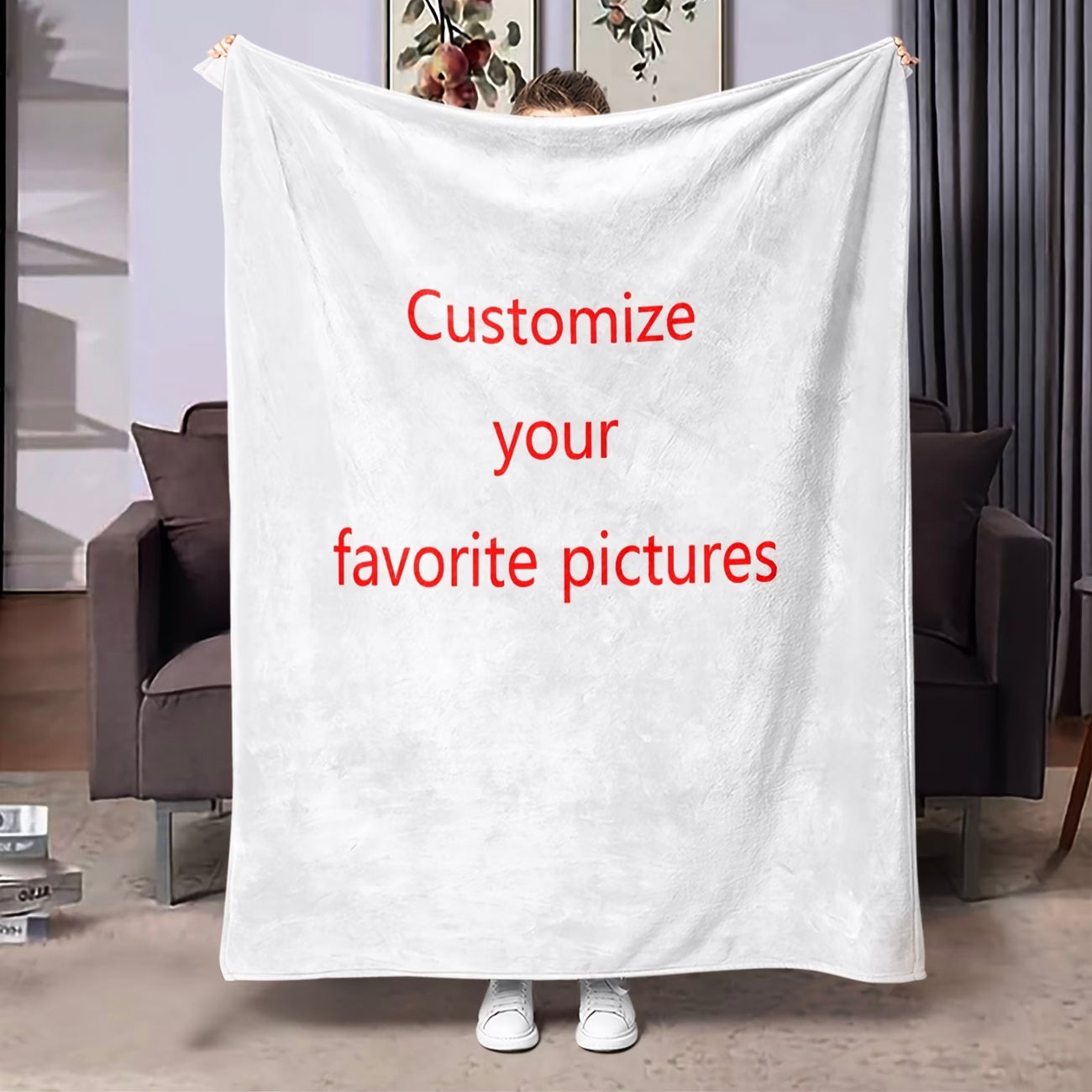 Custom Printed Photo Throw Blanket - Soft Home Decor