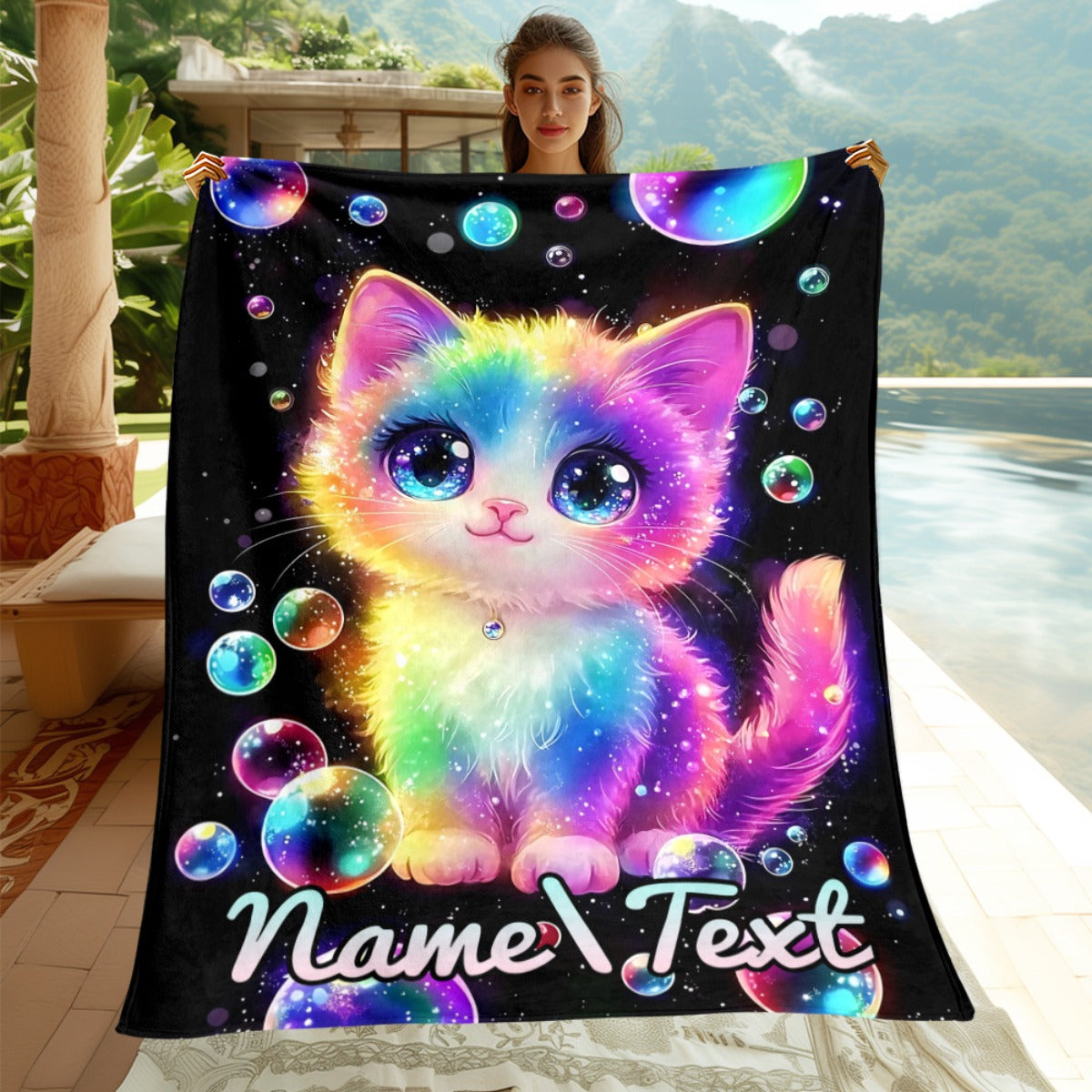 Custom Photo Blanket for Family - Personalized Throw