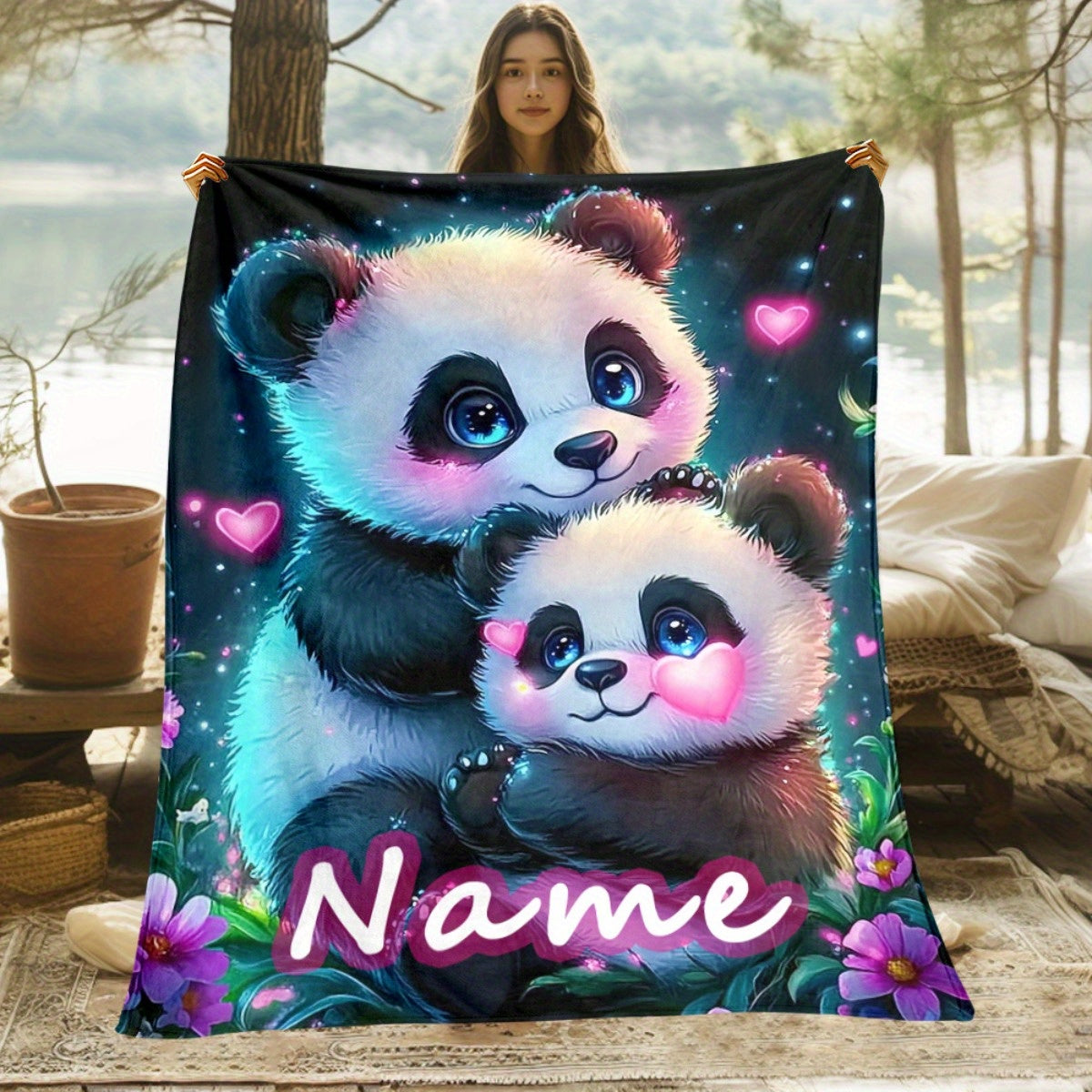 Custom Dad Blanket - Personalized Family Photo Throw for Daily Comfort