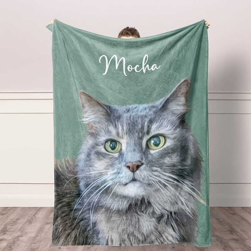 Personalized Photo Blanket Gift - Custom Flannel Throw