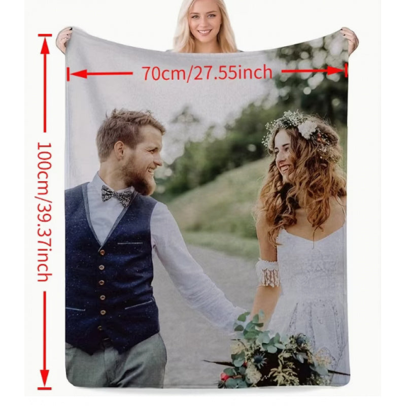 Personalized Flannel Throw for Home - Custom Family Photos