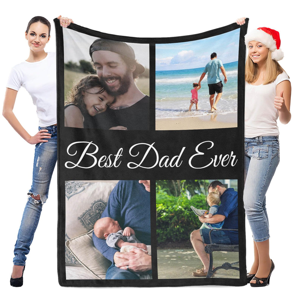 Personalized Warm Flannel Blanket - Custom Family Photos for Cozy Living