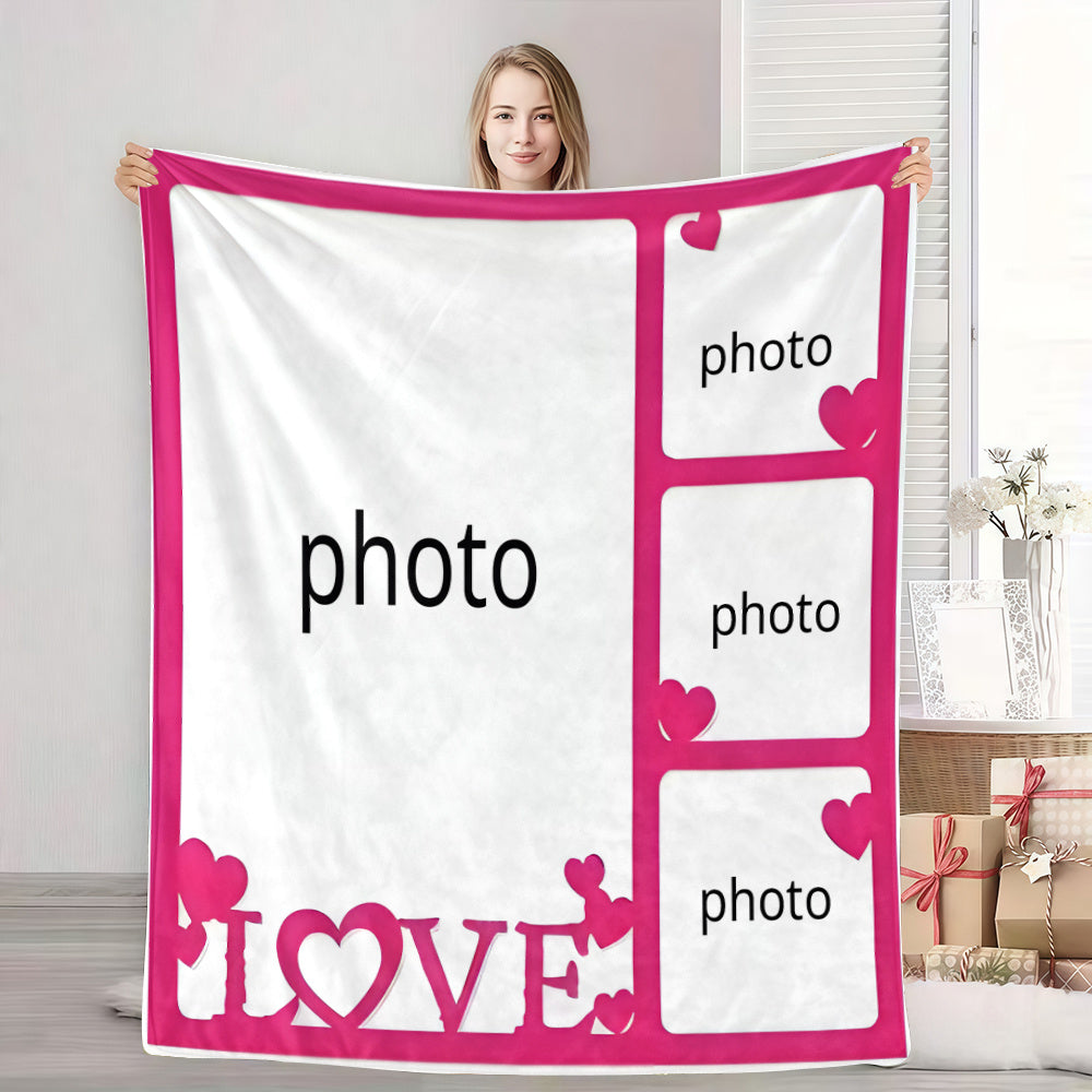 Custom Gift for Grandma - Personalized Photo Blanket